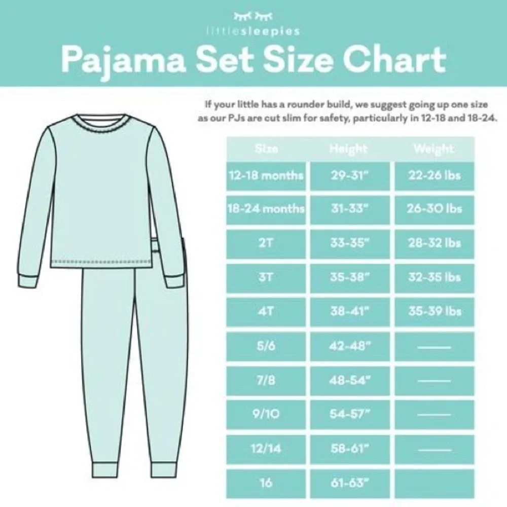 Little Sleepies Noel Plaid 2pc Pajama Set Size 16 Bamboo Viscose